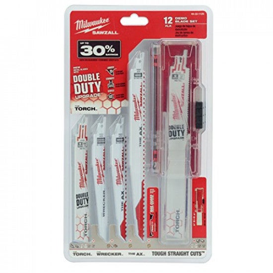 Coffret Lames Démolition Milwaukee 12 Pièces 49222229 Pour Scie Sabre