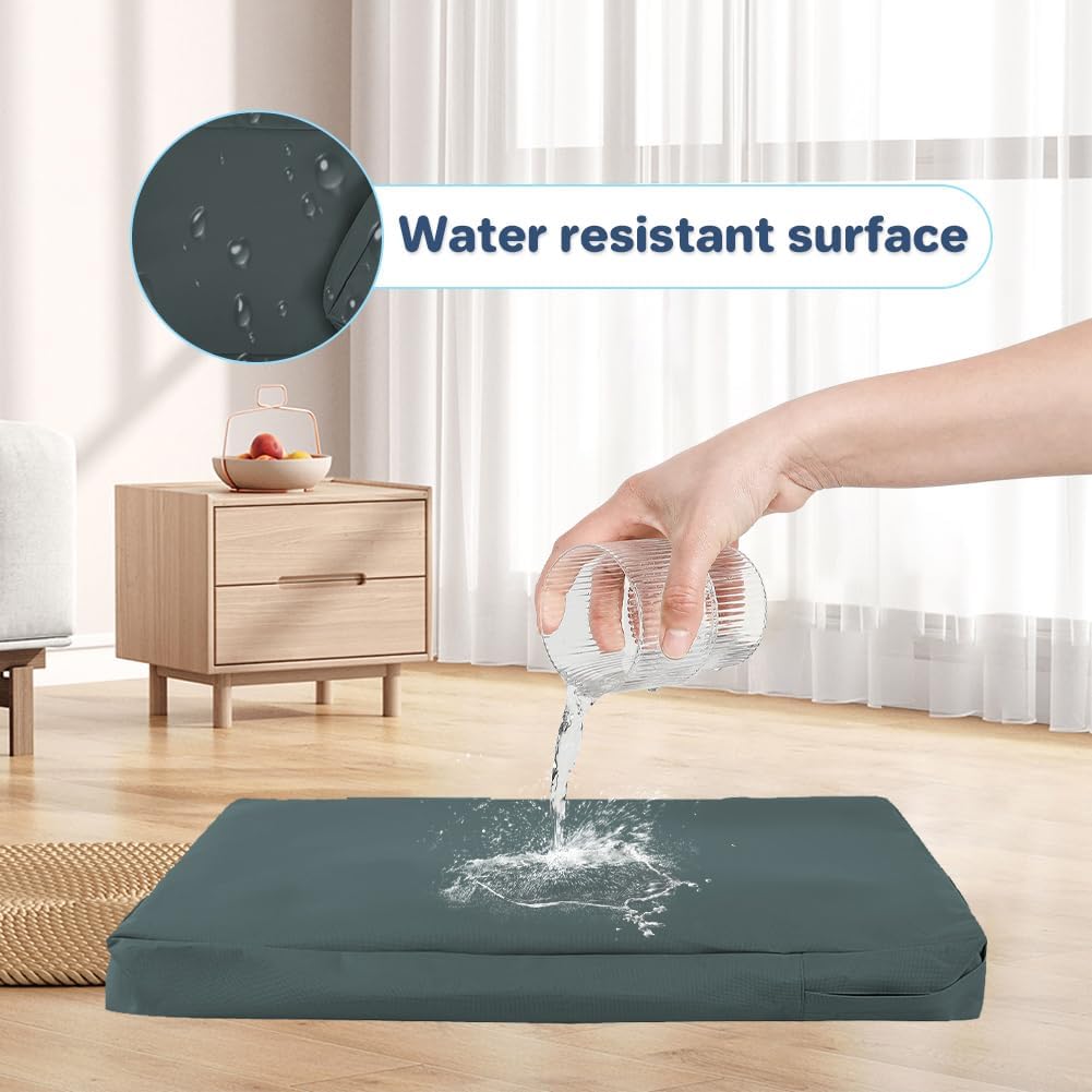 Housse de rechange imperméable pour paniers et matelas pour chiens, amovible, gris foncé, 122*92*10cm - 2