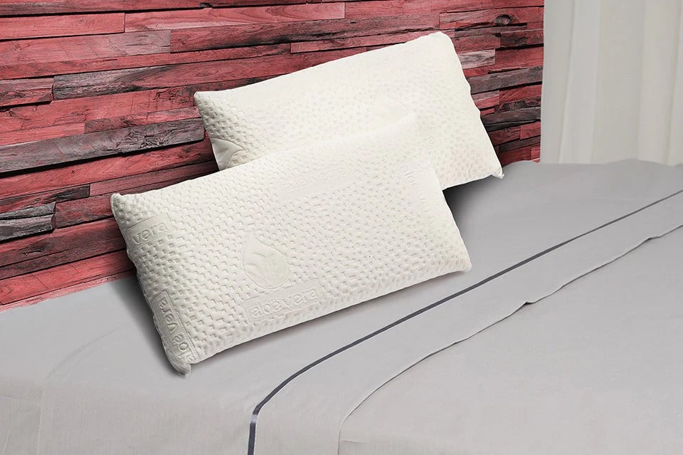 Pack 2 Almohadas Visco Luxury Aloe Vera 75 cm Firmeza Media Termo sensible Desenfundable - 2