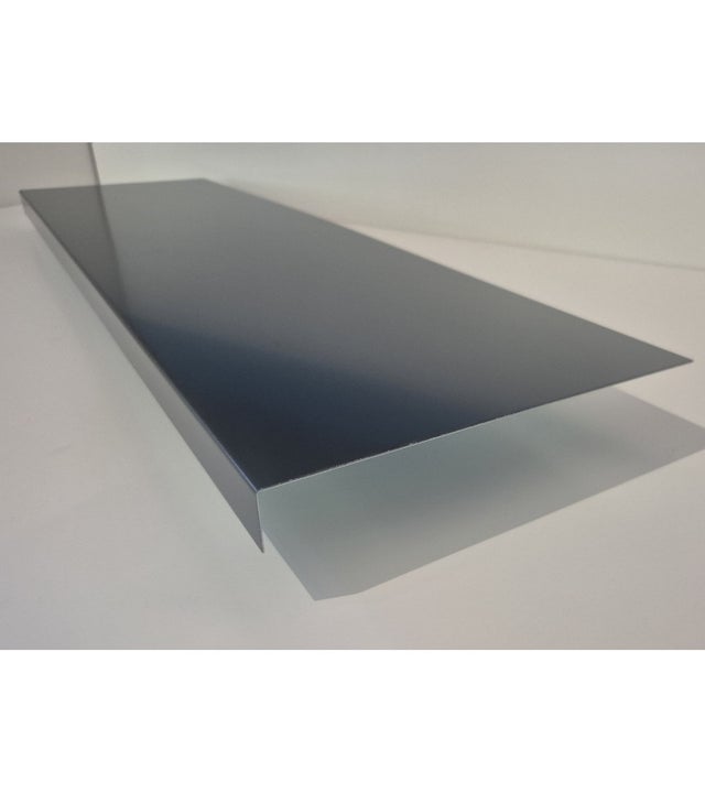 Bande de rive Gris Anthracite, RAL 7016, épaisseur 1 mm, 1 pli retour 2,5 cm , Largeur 16 cm , Longueur 140 cm