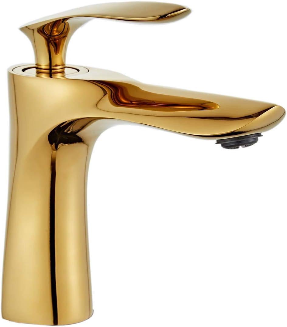 Bateria umywalkowa do łazienki, mieszacz z mosiądzu, wykończenie w kolorze złotym lub chromowanym