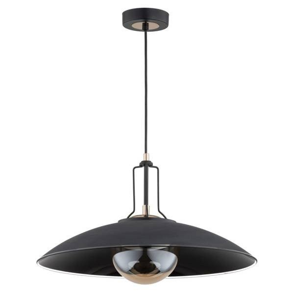Lampa wisząca AURUS czarna-stare złoto 1 x E14 x 10W wym: 90 x 47 x 47 cm Alfa