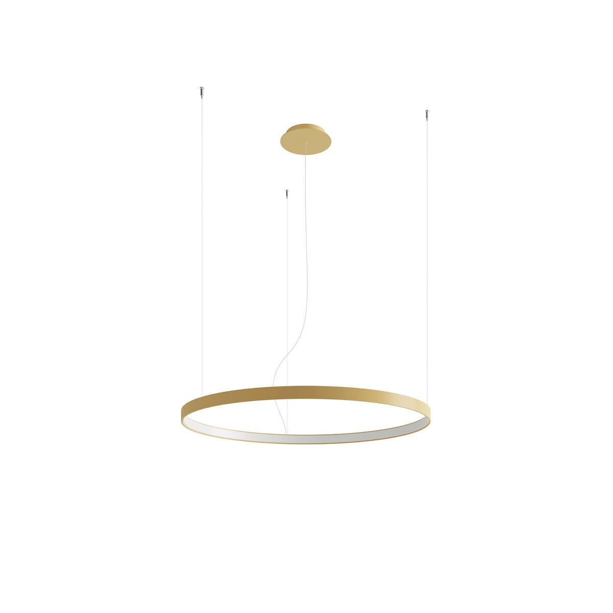 Lampa wisząca RIO &amp;nbsp; LED 32W Neutralna biel 3865lm złota wym: 150 x 78 x 78 cm Thoro Lighting