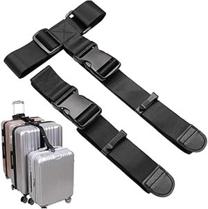 Lot De 5 Sangles à Bagages Réglables Swiss+Gear - Rouge Et Noir, Pour Sacs Jusqu'à 72 Cm