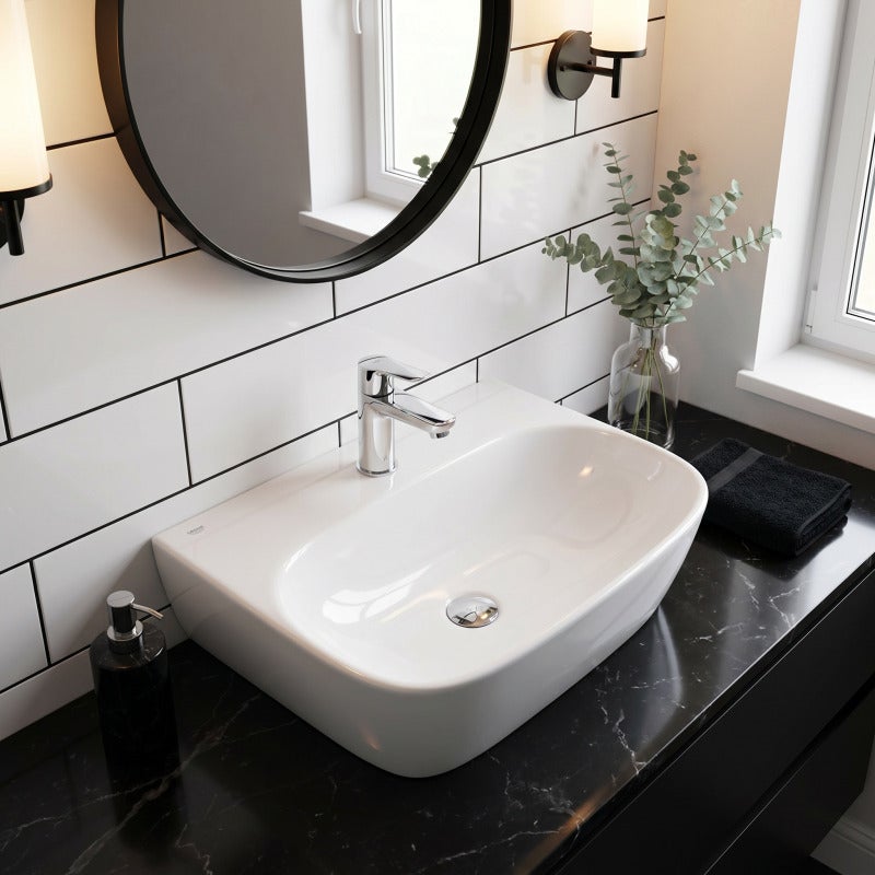 Lavabo suspendu 43 x 30 x 13 cm – sans trop-plein – blanc – SAT Brevis (SATBRE4330R) - 3