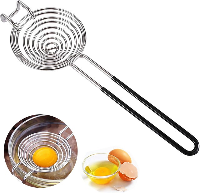 Separator do żółtek, separator do jaj ze stali nierdzewnej, separator do białek i żółtków z uchwytami do przyborów kuchennych