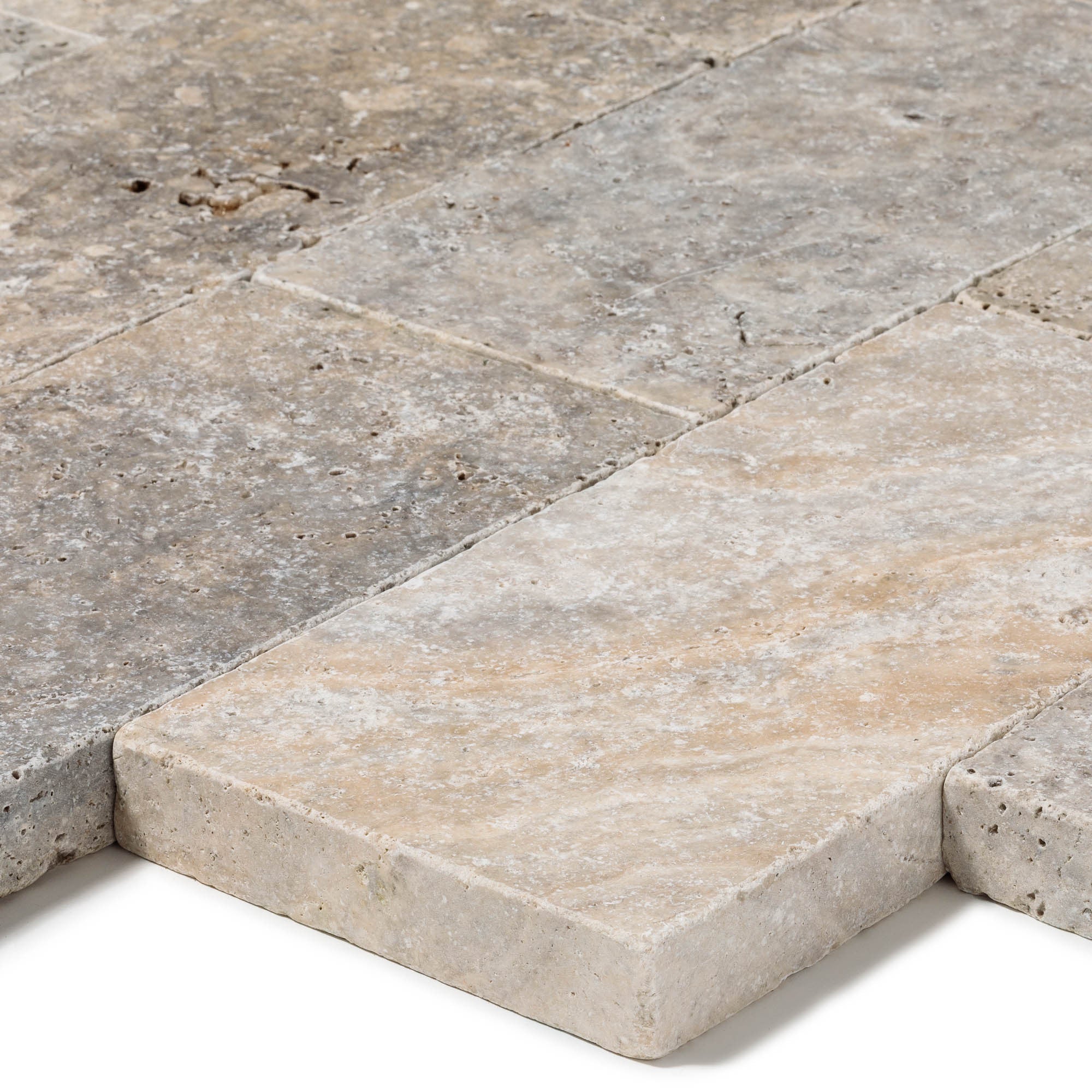 Pavé Travertin Gris Silver 30,5x15,25x3 cm (vendu au m² - 22 pavés/m²) - RO'MA NATURE - 3