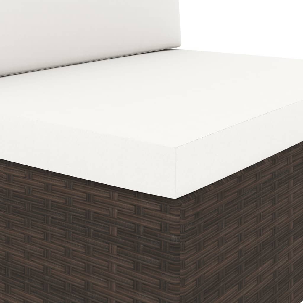 Salon de jardin 2 pcs Résine tressée Marron vidaXL - 7