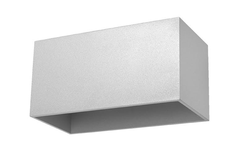 Kinkiet ścienny Quad szary 2xG9x40W wym: 10 x 20 x 20 cm aluminium IP20 Sollux Lighting