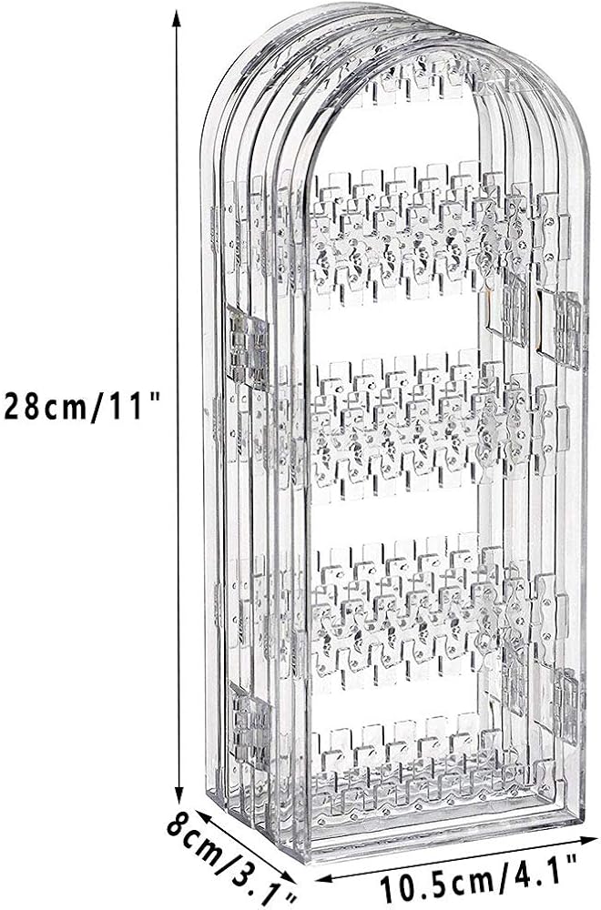 Support de Boucle d'oreille Acrylique Boucle d'oreille en Présentoir Rangement Boucles Doreilles Porte Boucles d'oreilles Boîte de Rangement - 4