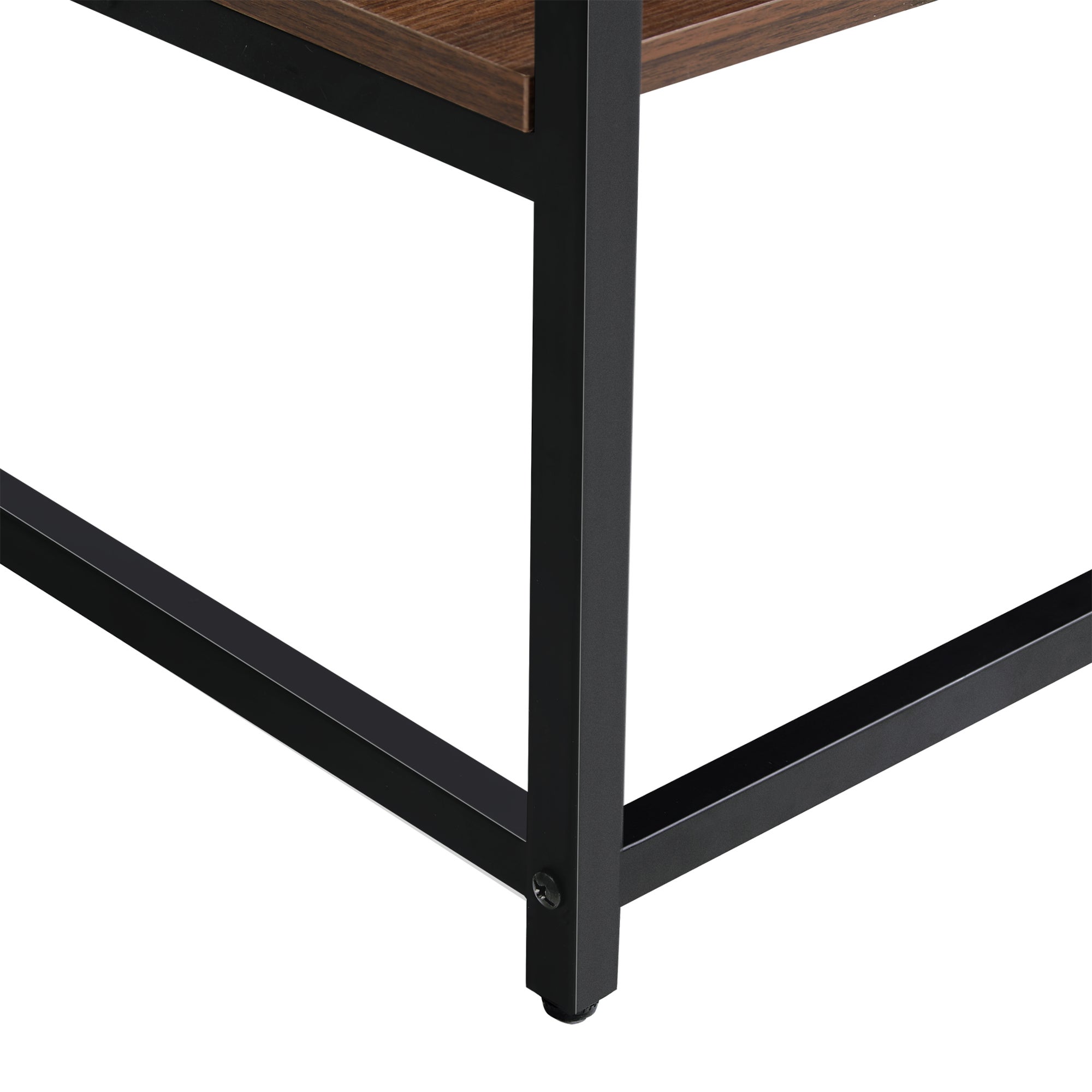 Portant à vêtements Horgau métal MDF 180 x 120 x 40 cm noir effet noyer [en.casa] - 7