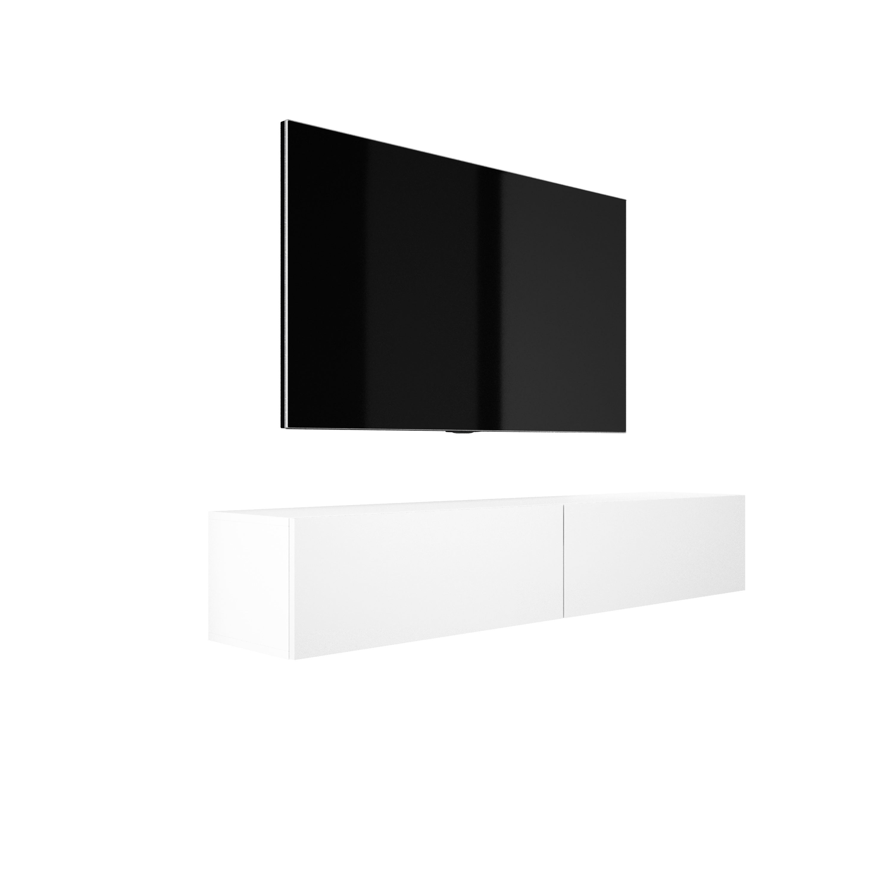 Szafka RTV : Biały Matowy, 170 x 32 x 34 cm