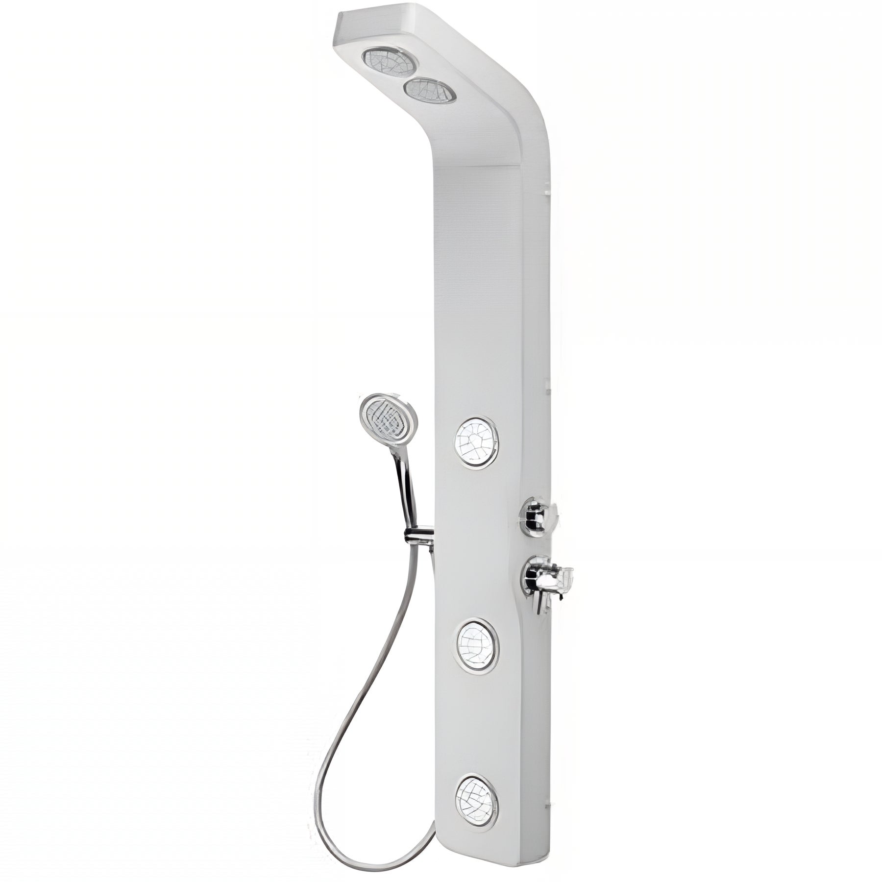 Douchette Bateau ABS Blanc/Chrome - Raccord Universel - Pour Camping/Caravane - Fabriqué Italie
