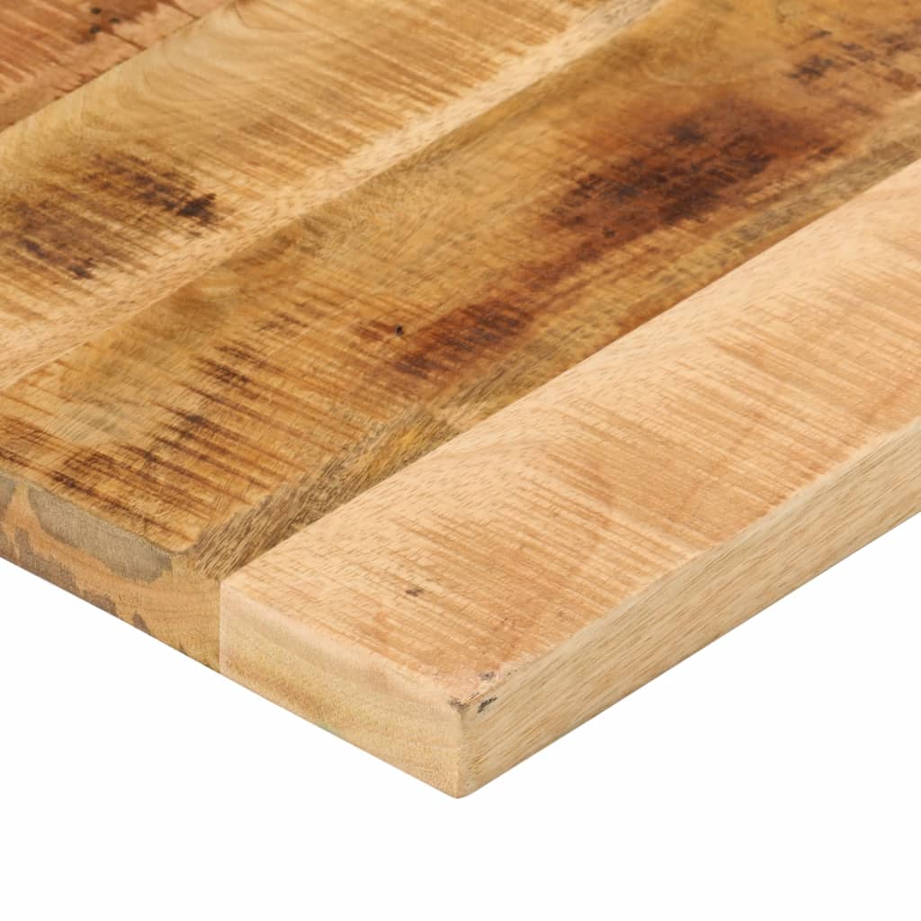 Plateau de table carré en bois de manguier massif brut 80x50x3,8cm- COMFORTXL - 6