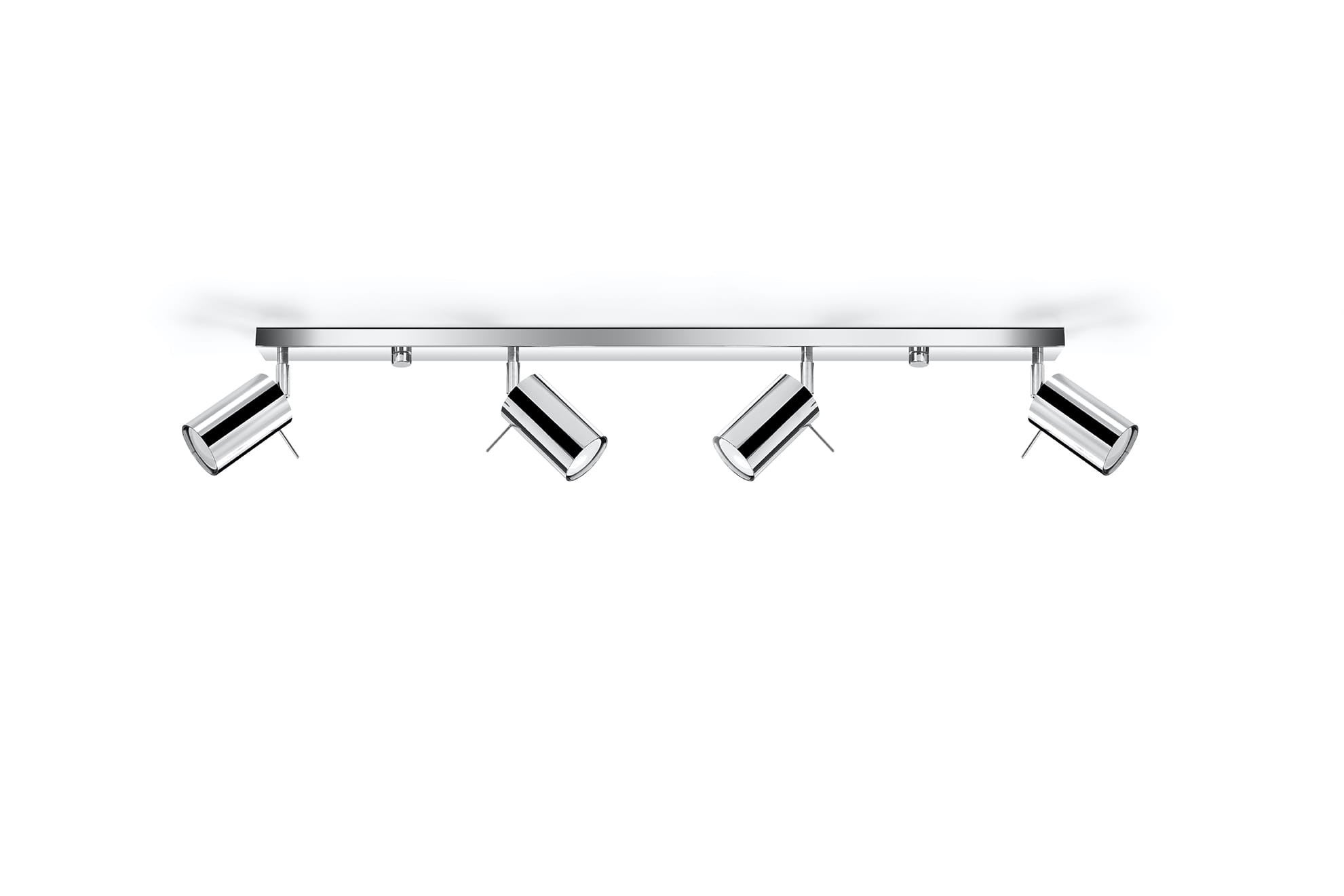Reflektor sufitowy spot natynkowy Ring listwa chromowany 4xGU10x40W wym: 80 x 6 cm metal Sollux Lighting