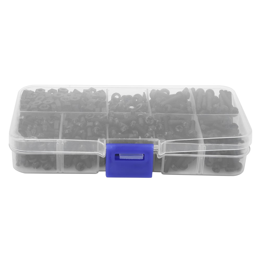 800 pièces/boîte M3 Nylon Vis Écrou Rondelle Combinaison Kit Fixations ...