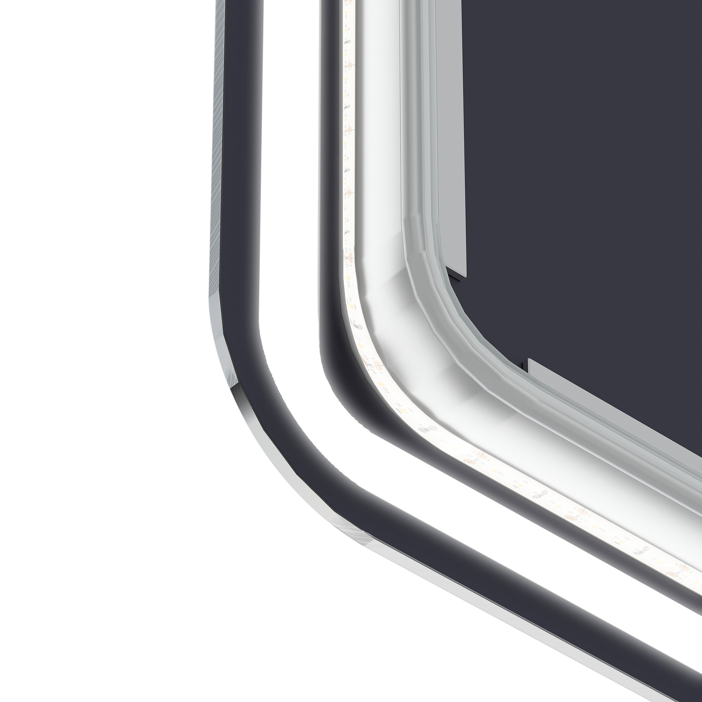 Miroir salle de bain avec eclairage LED et contour noir - 60x80cm - GO BLACK LED - 6