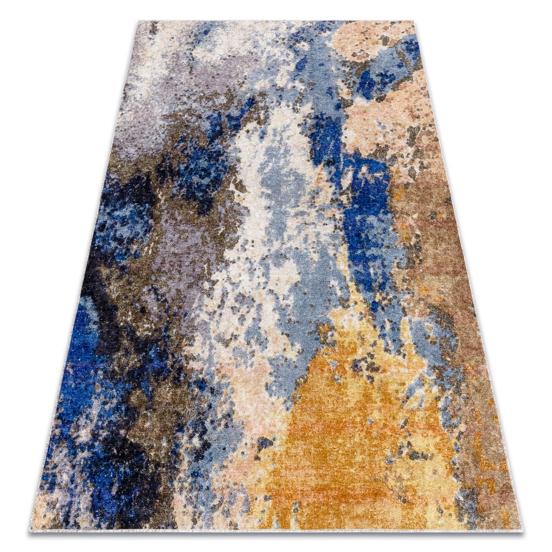 Dywan do prania MIRO 51774.802 Abstrakcja antypoślizgowy - niebieski / beż 140x190 cm