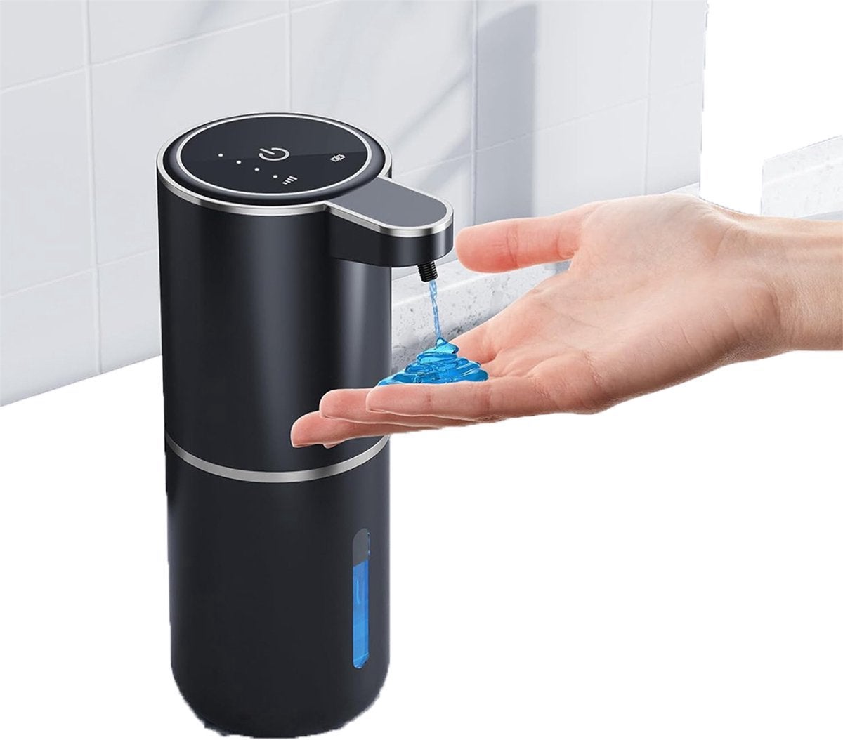 Dozator automat de săpun, dozator electric de săpun de perete de 380 ml, reîncărcabil USB cu senzor de mișcare cu infraroșu