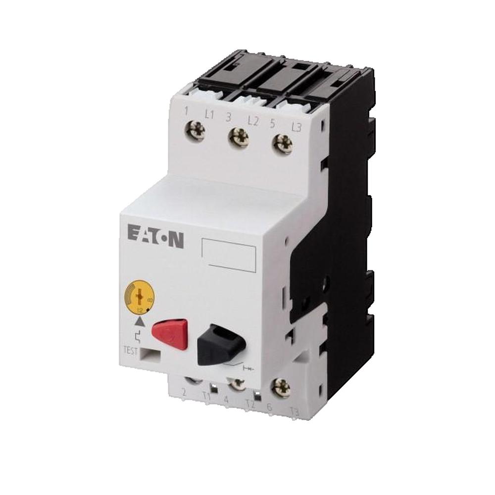 Wyłącznik ochrony silnika EATON PKZM01-6,3 6,3A 2,2kW 400V czarny biały