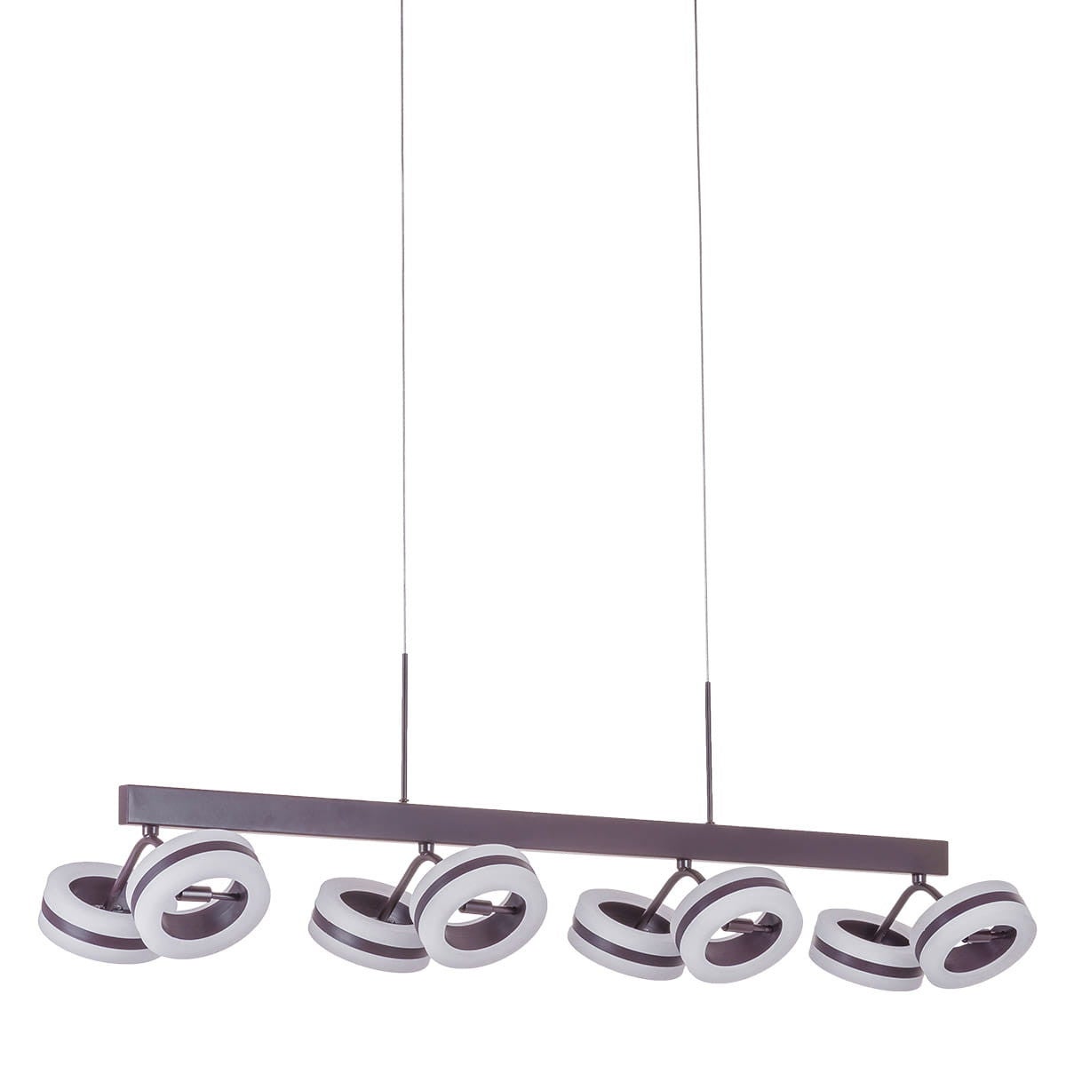 Lampa wisząca LED Metis 38.4W Ciepła biel 2450lm aluminium biało-brązowa wym:130x85x24cm IP20 Italux