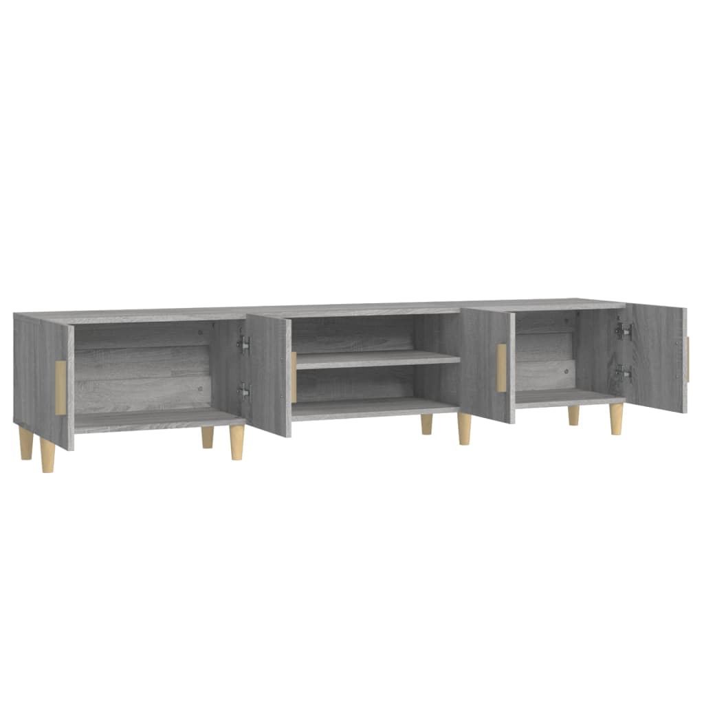 Meuble TV sonoma gris 180x31,5x40 bois d'ingénierie - 7