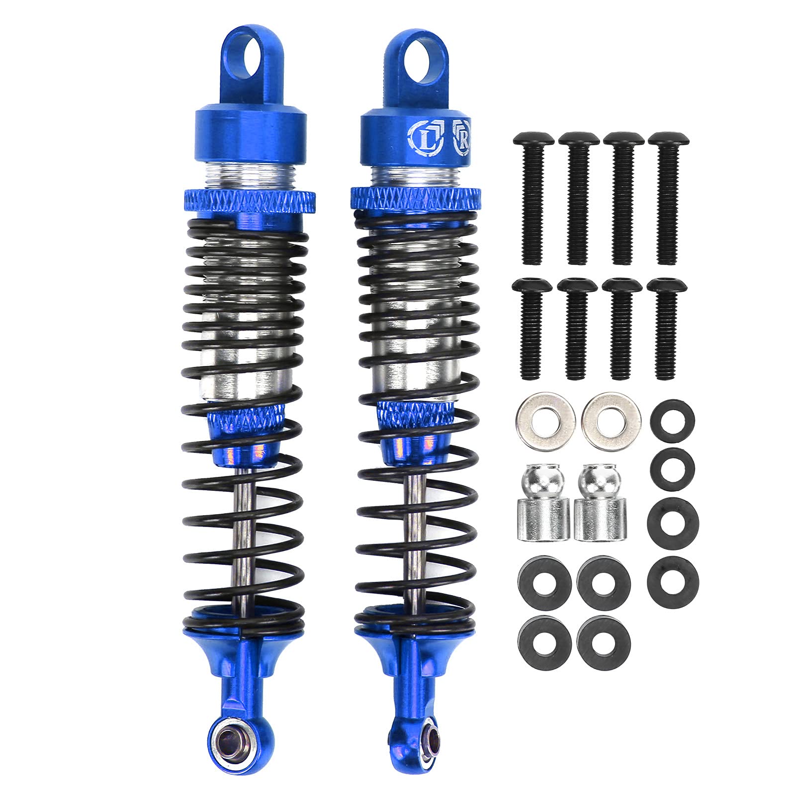 Lot de 2 amortisseurs en métal RC 100 mm pour voiture RC HSP / RGT / Himoto / Redcat 1/10 (bleu foncé) - COMFORTXL - 7