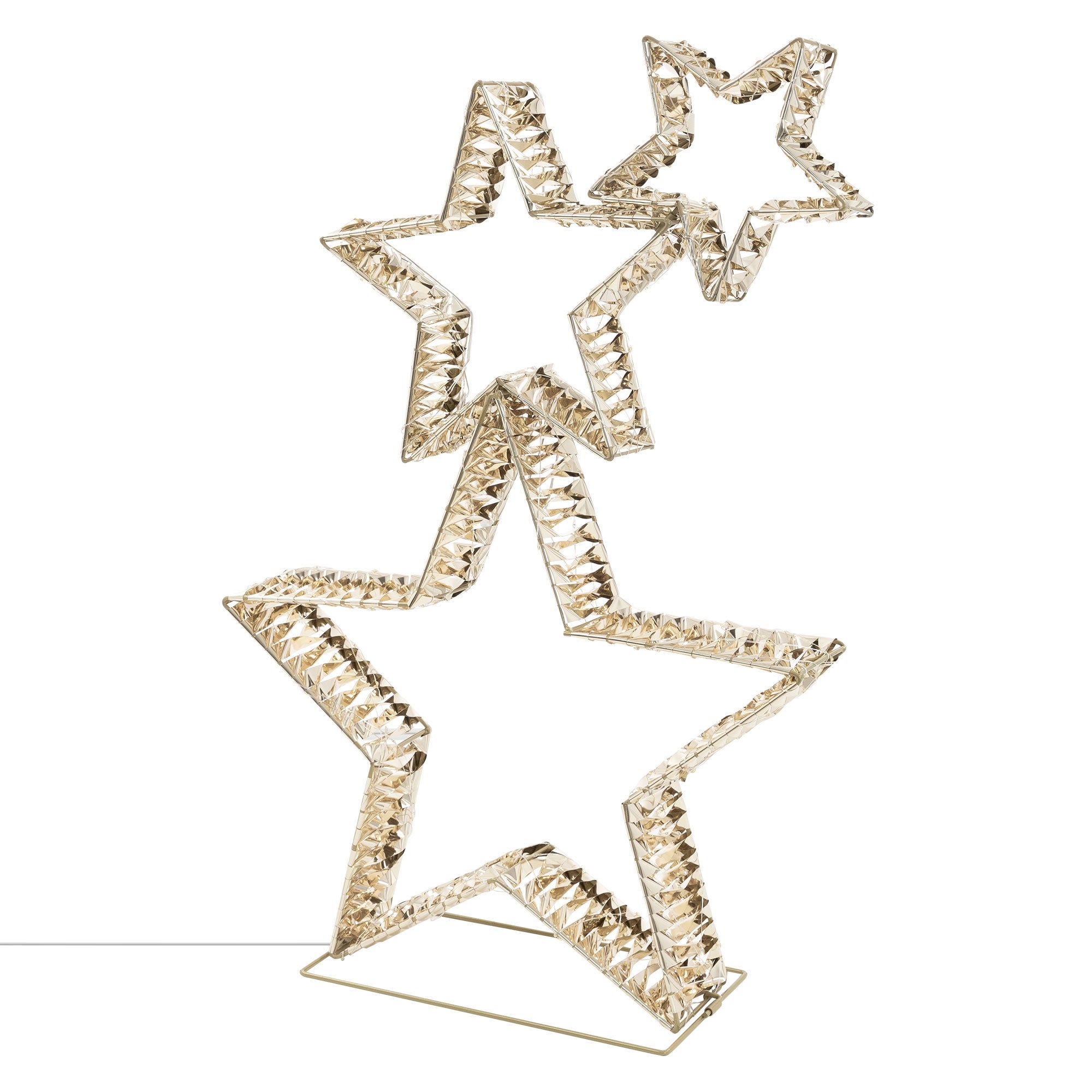 LED Stella di Natale con supporto Decorazione natalizia Stella di carta Stella di luce Bianco caldo 65 cm | Leroy Merlin