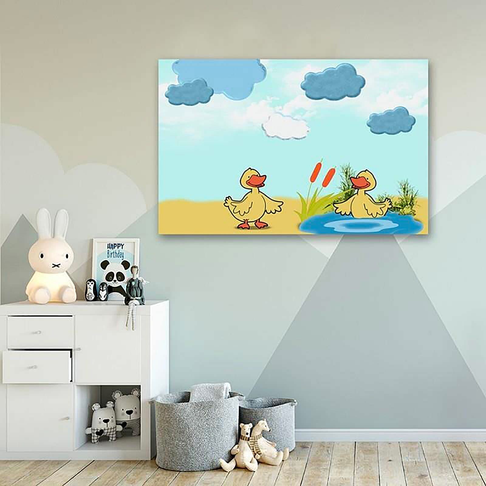 Tableau bois deux canards - 50 x 40 cm - 5