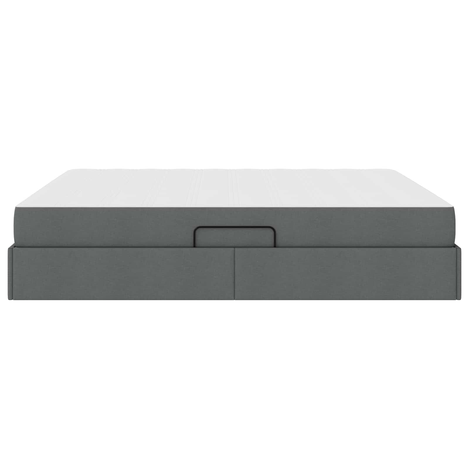 Lit avec rangement et matelas gris foncé 160 x 200 cm polyester - 9