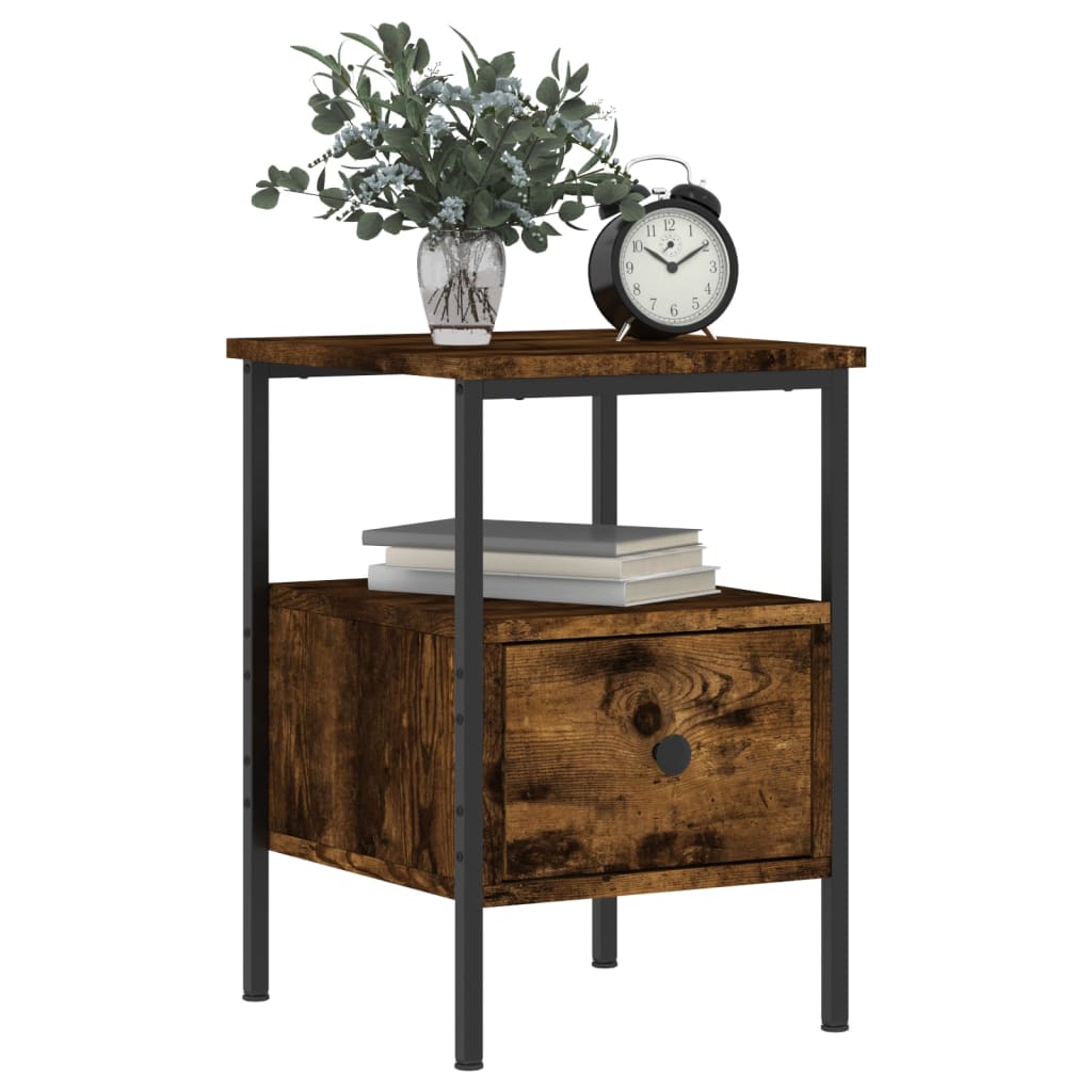 Maison Exclusive - Table de chevet chêne fumé 34x36x50 cm bois d'ingénierie - 3