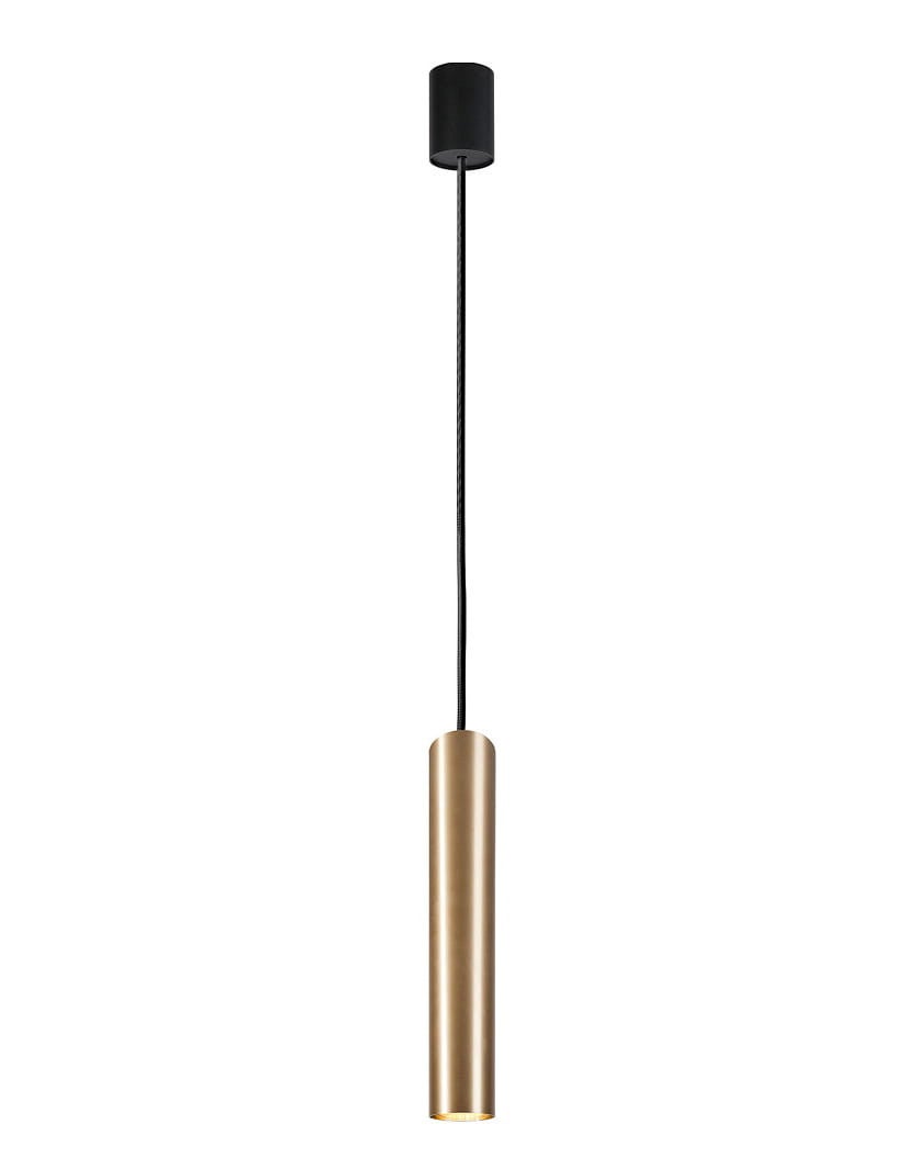 Lampa wisząca Eye mosiądz-czarna 1xGU10x10W tuba wym: 120 x 5 x 5 cm mosiądz Nowodvorski Lighting
