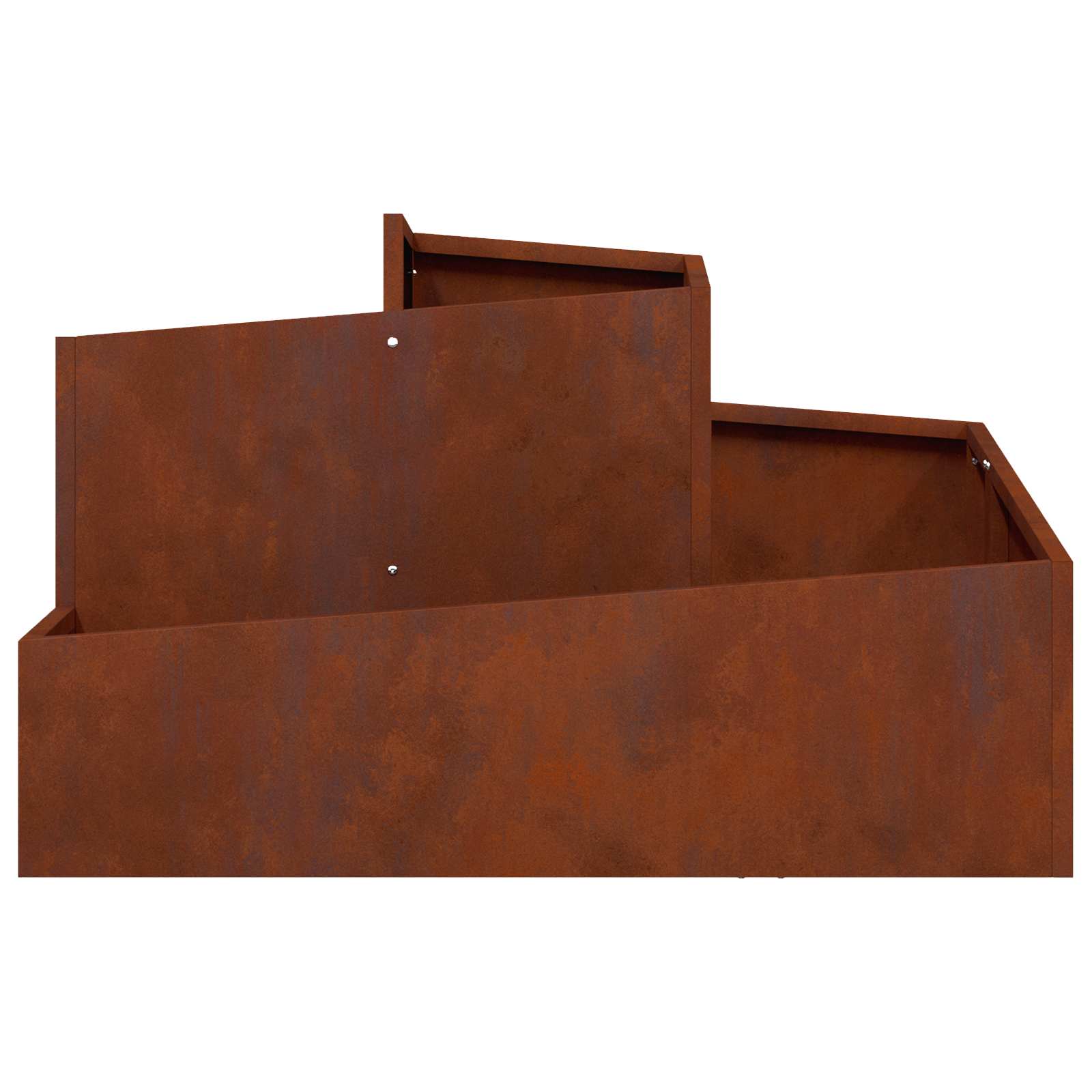 vidaXL Cache-pot de jardin Rouillé 80 x 80 x 50 cm Acier patiné - 6