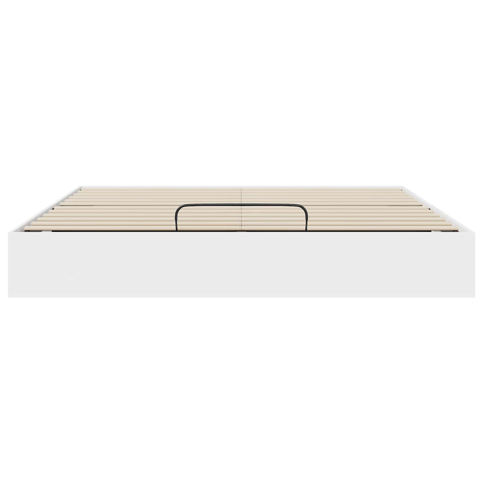 Cadre de lit ottoman en panneau de bois blanc, pour la chambre, 180 × 200 cm - 5