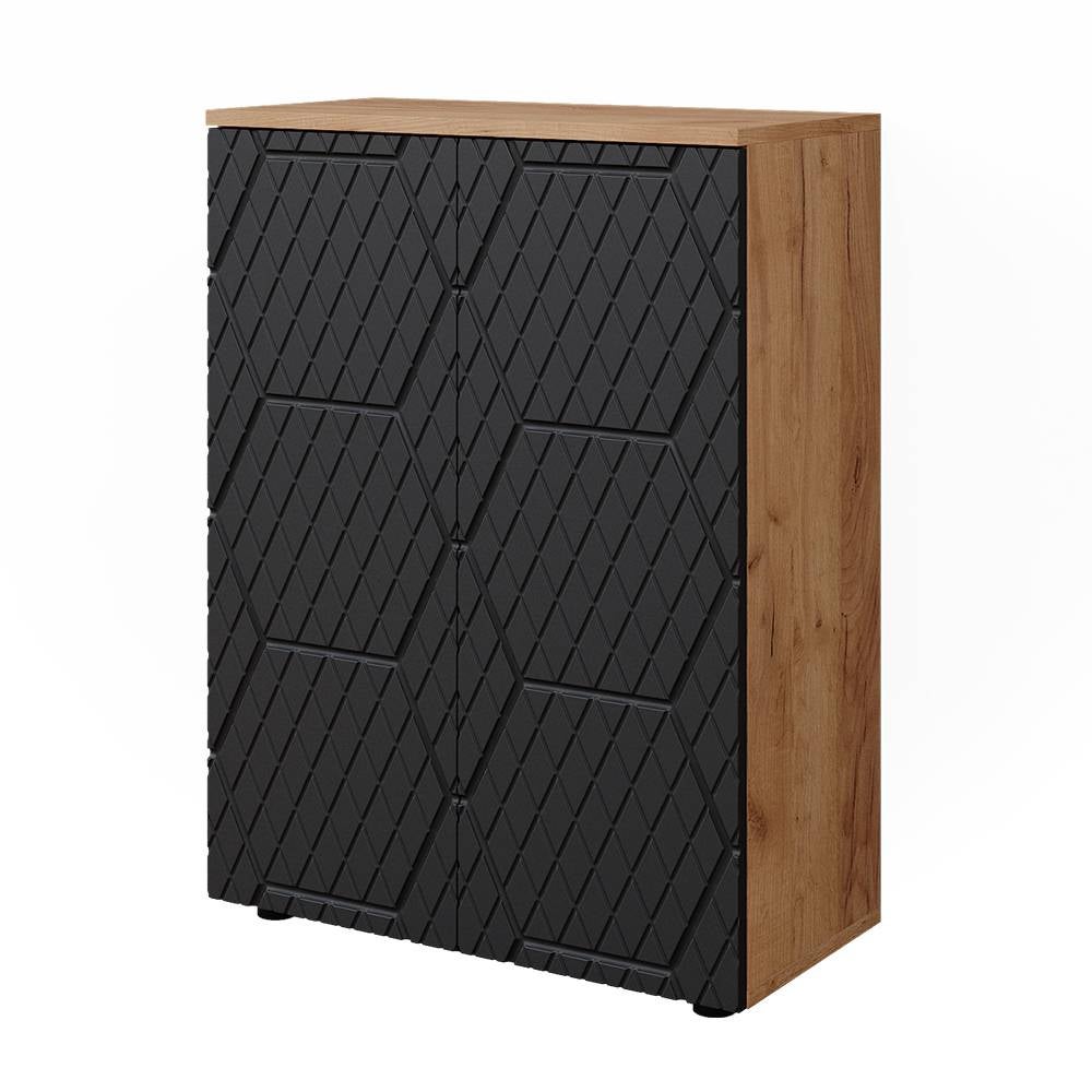 Vicco Szafka Midi Irma, Antracyt o strukturze plastra miodu, 60 x 81 cm