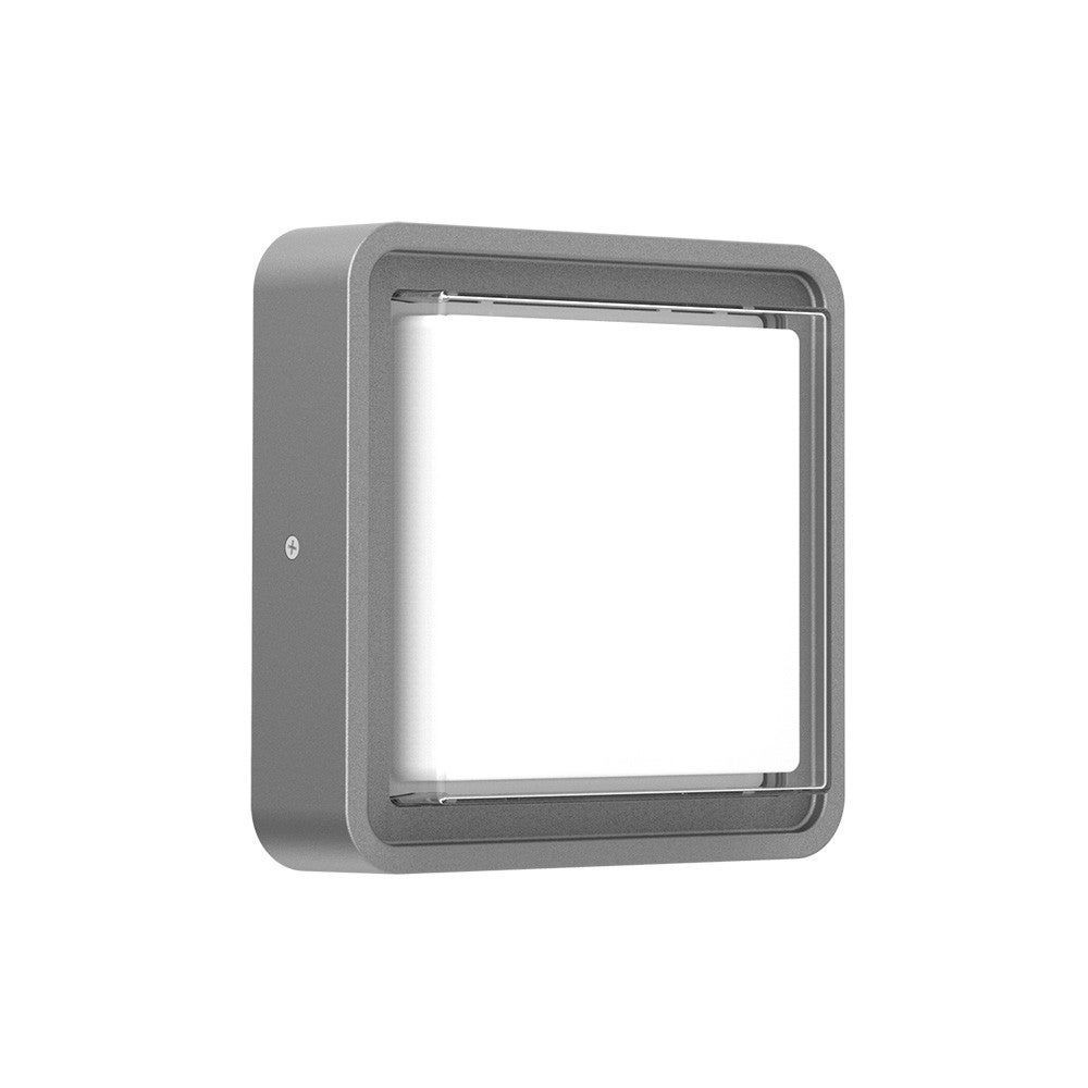 Kwadratowa zewnętrzna lampa sufitowa LED Pilot 12W Nadaje się do sufitów i ścian Antracyt Ciepła 3000K IP65 IK08 Iberlamp
