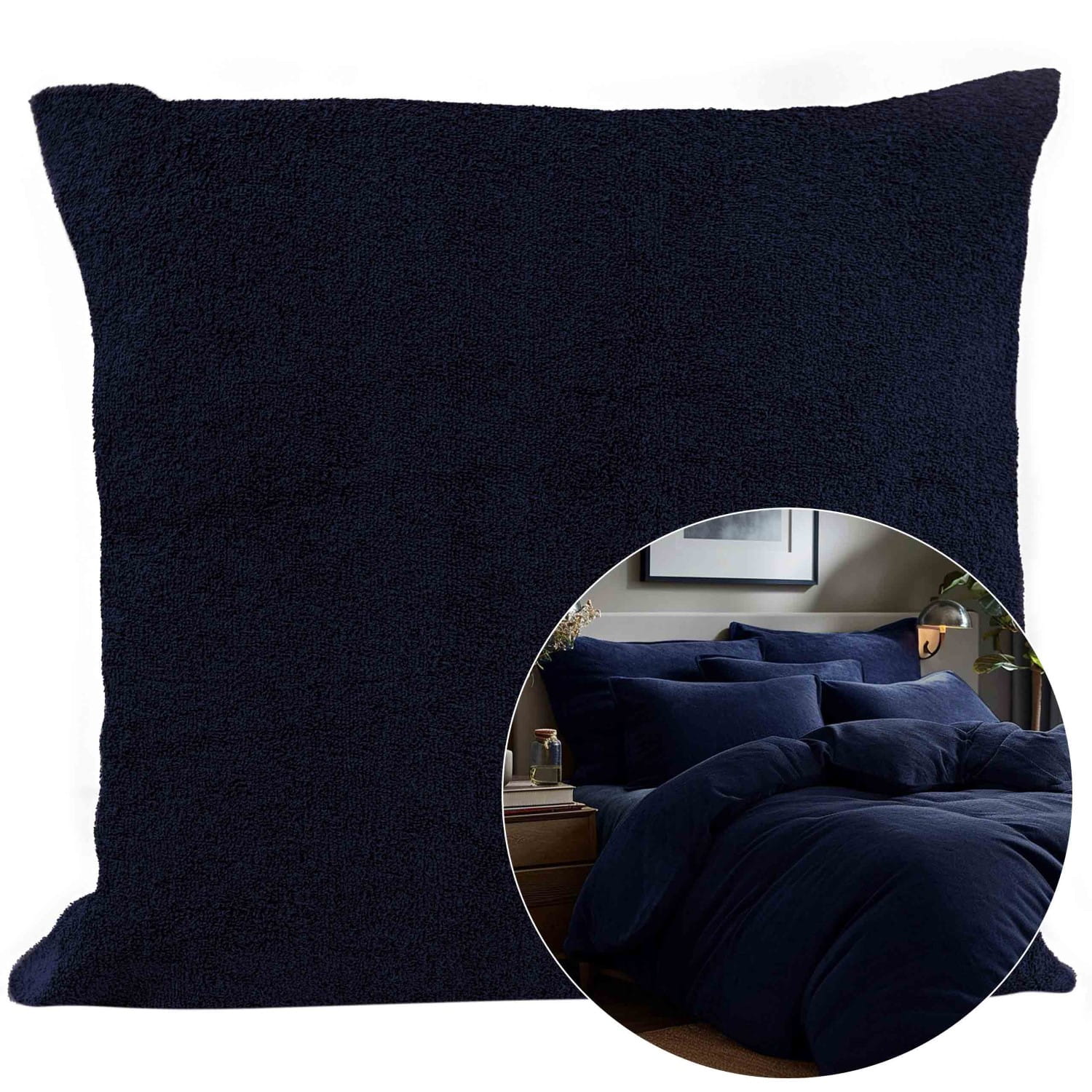 Poszewka frotte 40x40 kolor ciemny granat - Darymex