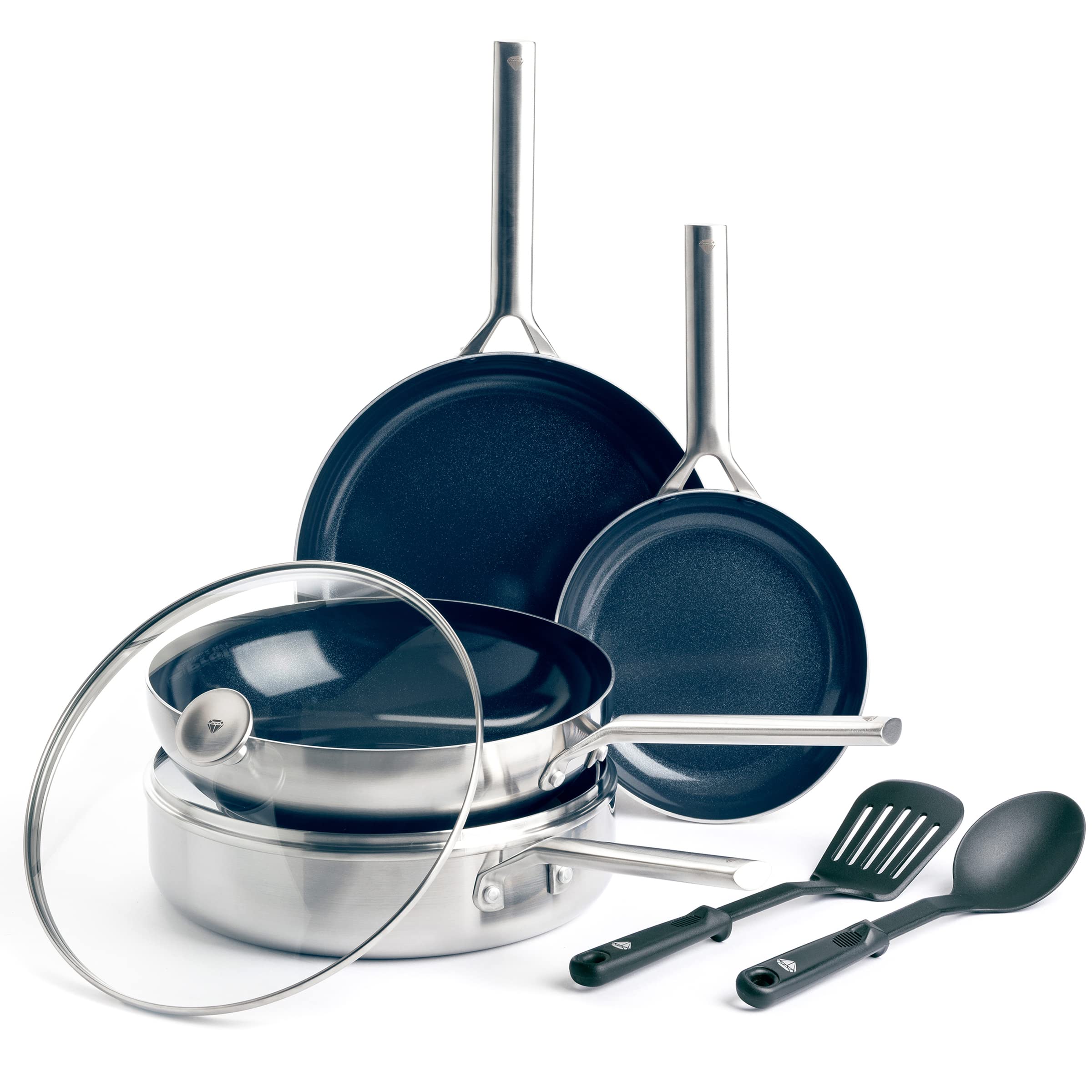 Batteria pentole Zwilling - Set di 5 pezzi di pentole e padelle Pure avorio in acciaio inox