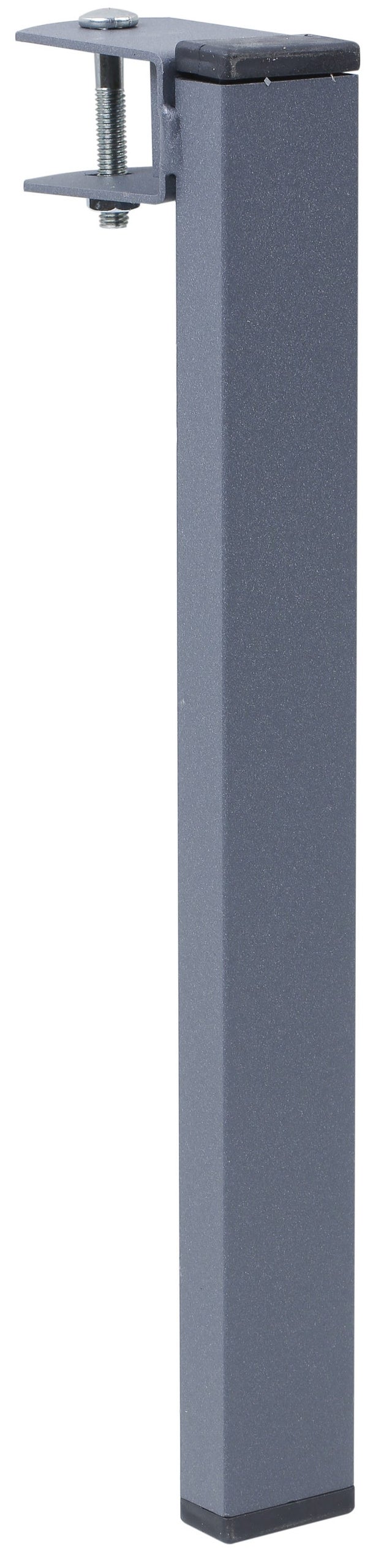 4 Pied pour lit/sommier en acier couleur gris hauteur 36.5 cm