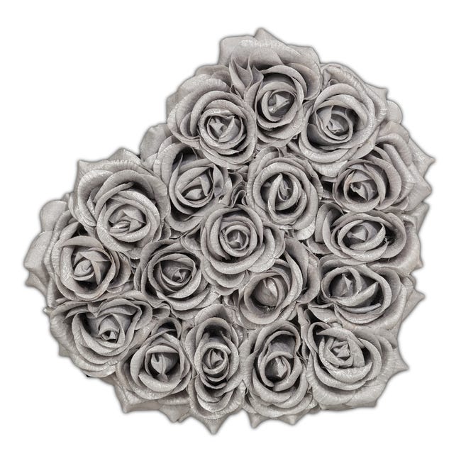 Rose Eterne A Cuore Scatola Nera | 18 Rose Rosse Finte - Regalo San Valentino Resistente 10 Anni - Foto 5