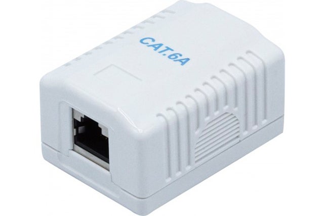 Boitier mural rj45 1 port cat6a blindé CONECTICPLUS