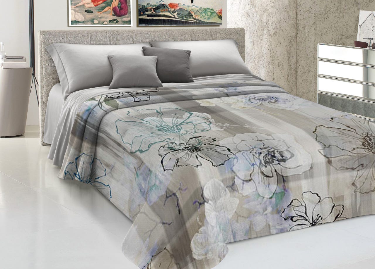 Copriletto Tinta Unita Estate Matrimoniale O Singolo Nazareno - Foto 5