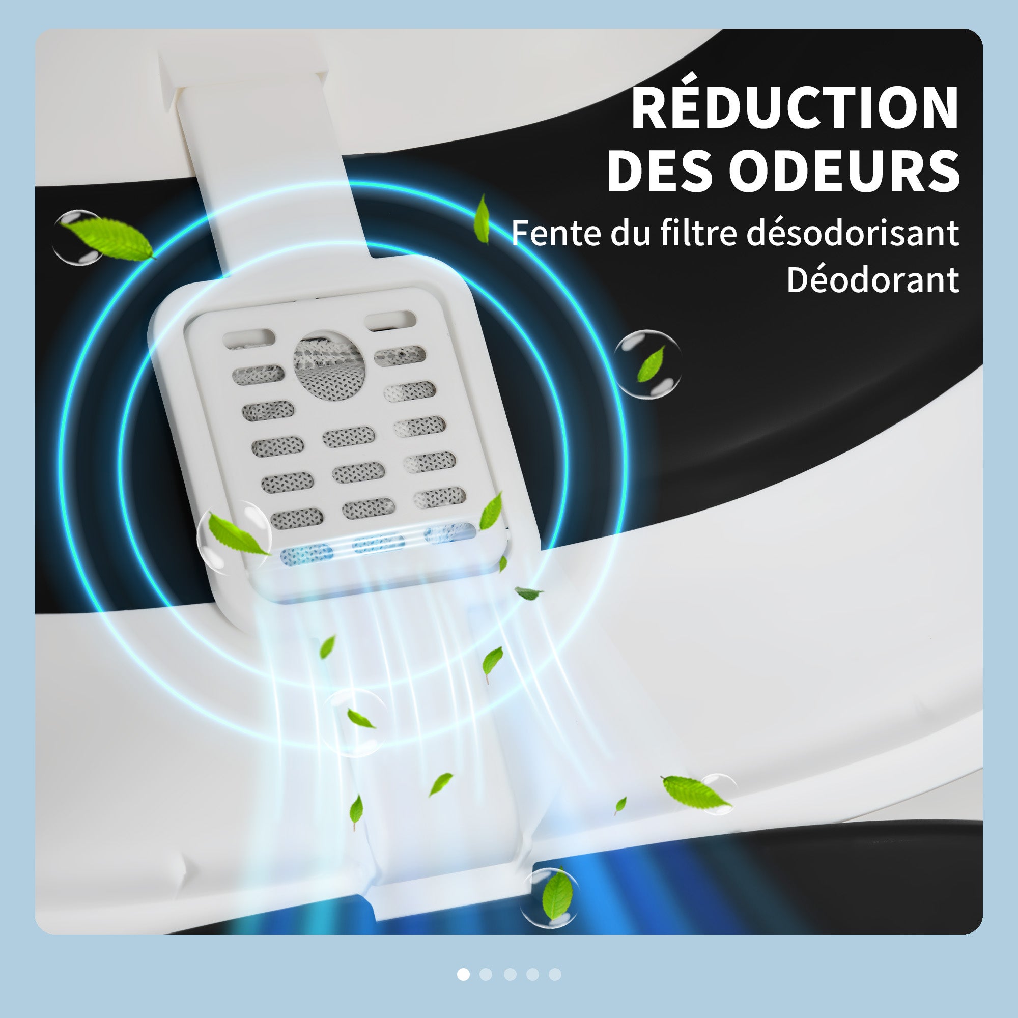 Bac à Litière Pliable pour Chat Porte Plate Puits de Lumière + Pelle Fourni Noir Blanc - 6