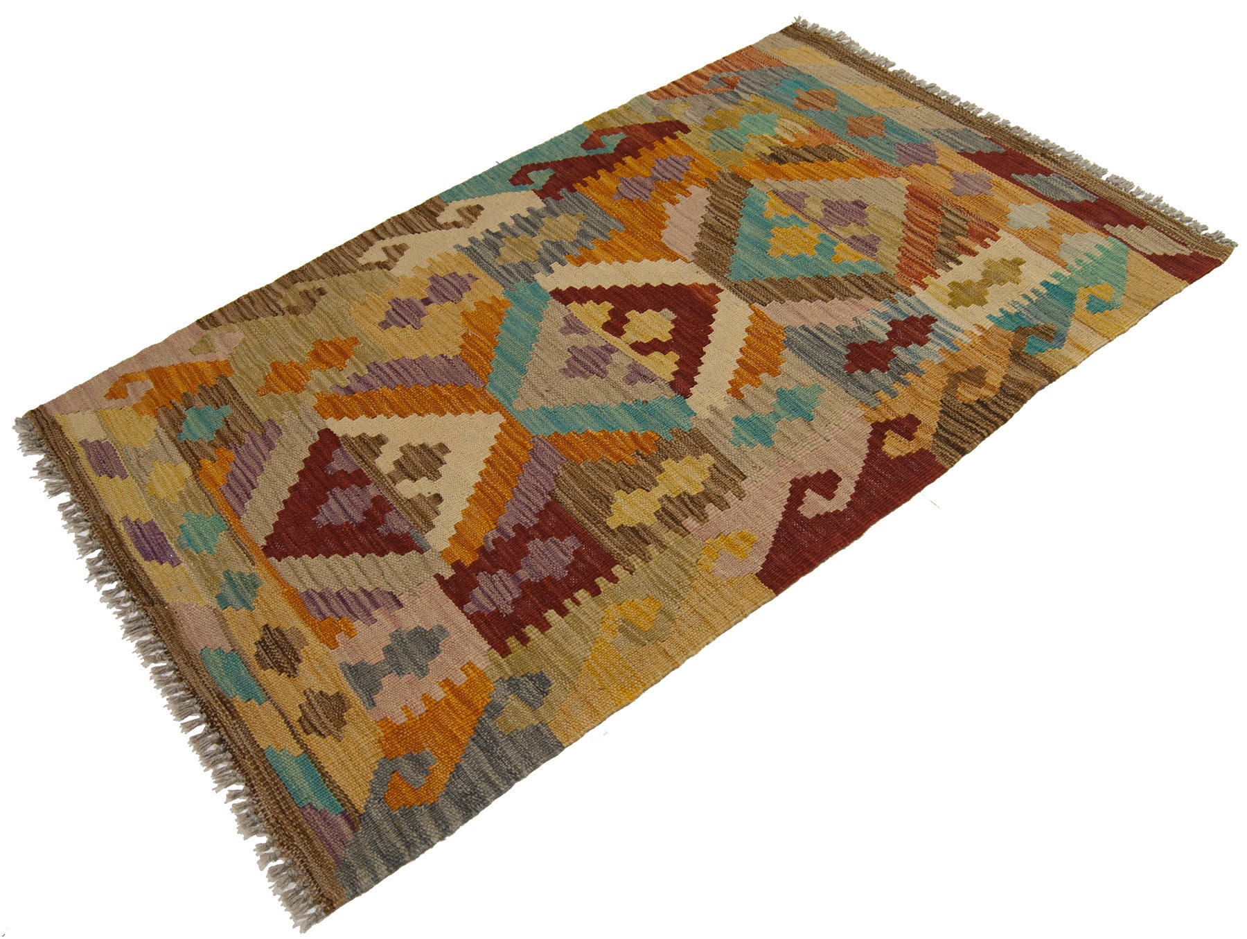 126x77 cm Oryginalny, ręcznie robiony kilim Klasyczny styl - Łatwy do czyszczenia