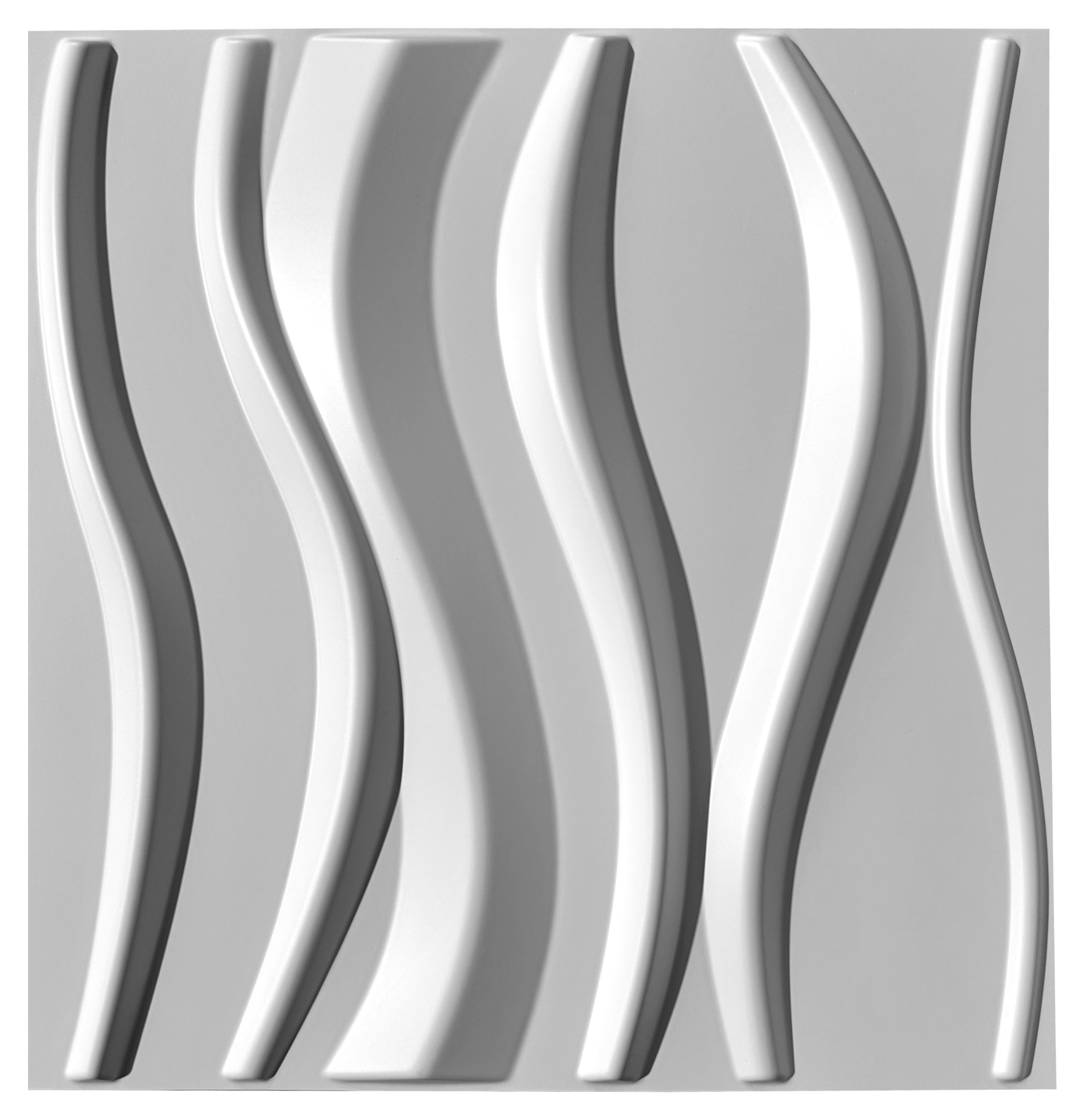 12PCS/3M² Panneaux 3D Panneaux en plastique PVC Panneaux muraux Salle de jeu Mur Plafond 3D Look Wave - 6