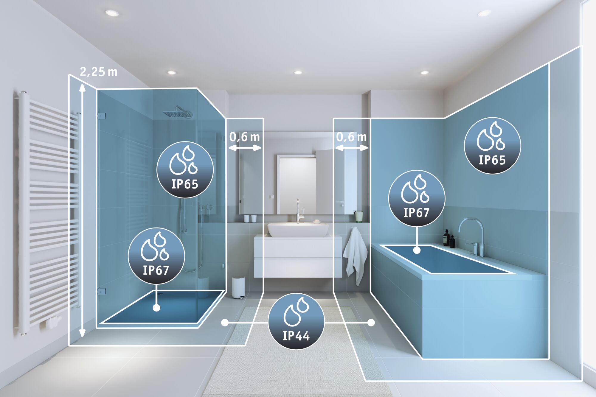 Spot encastré Nova Plus IP65 rond 93mm 30° GU5,3 / GU10 max. 35W 230/12V gradable Doré mat - 6
