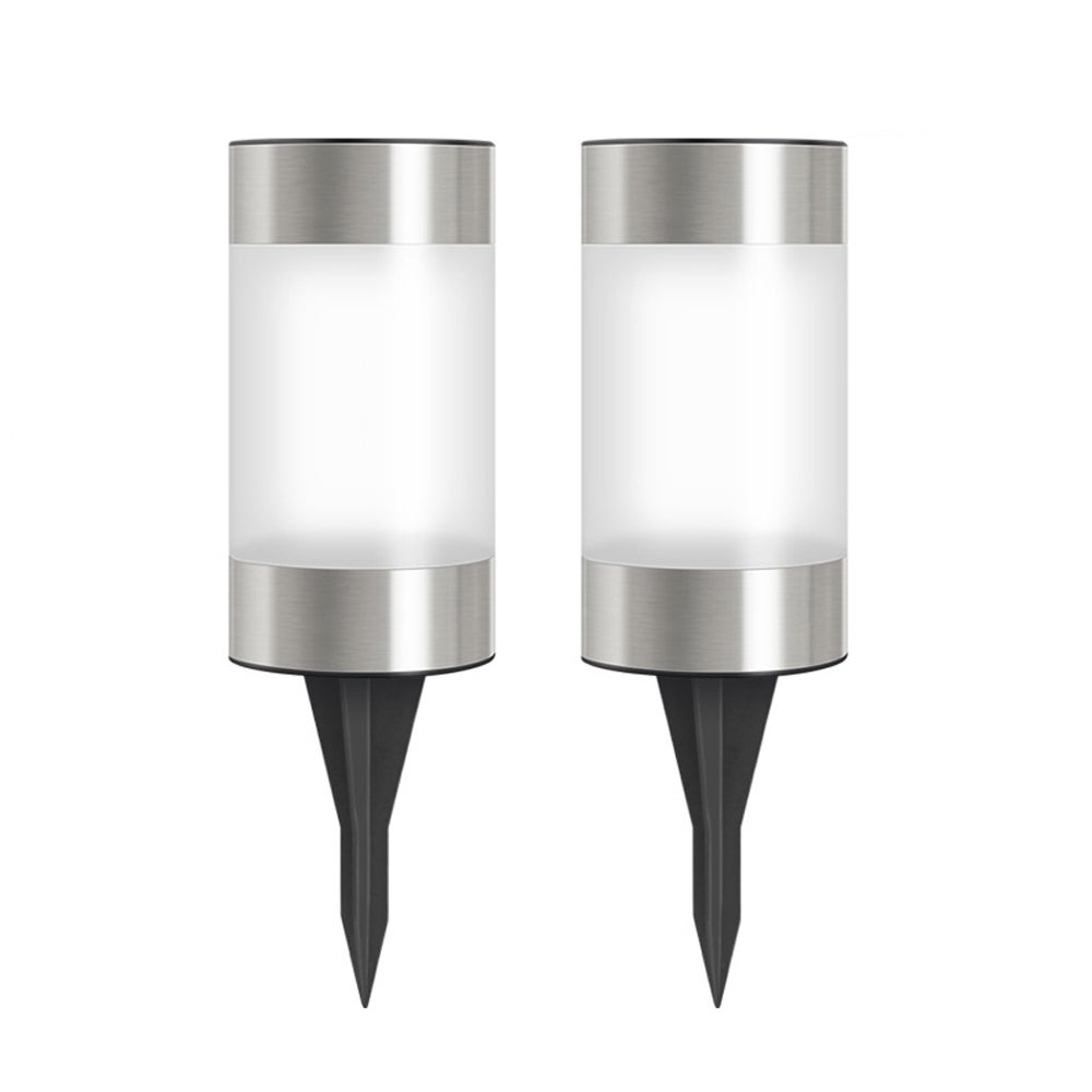 Zewnętrzna lampa solarna z 2 diodami LED, wodoodporna lampa trawnikowa, lampa ogrodowa LED, mini lampa ogrodowa - ciepłe światło