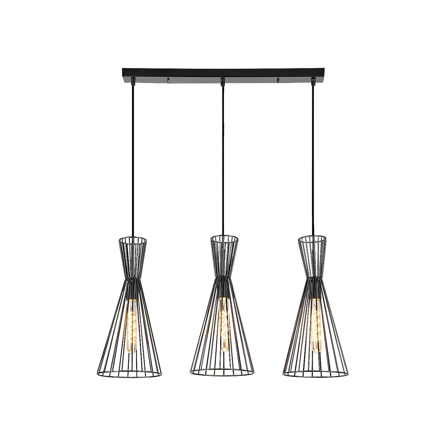 Lampa wisząca Leandros czarna 3xE27x40W metal wym:150x19x19cm IP20 Rabalux