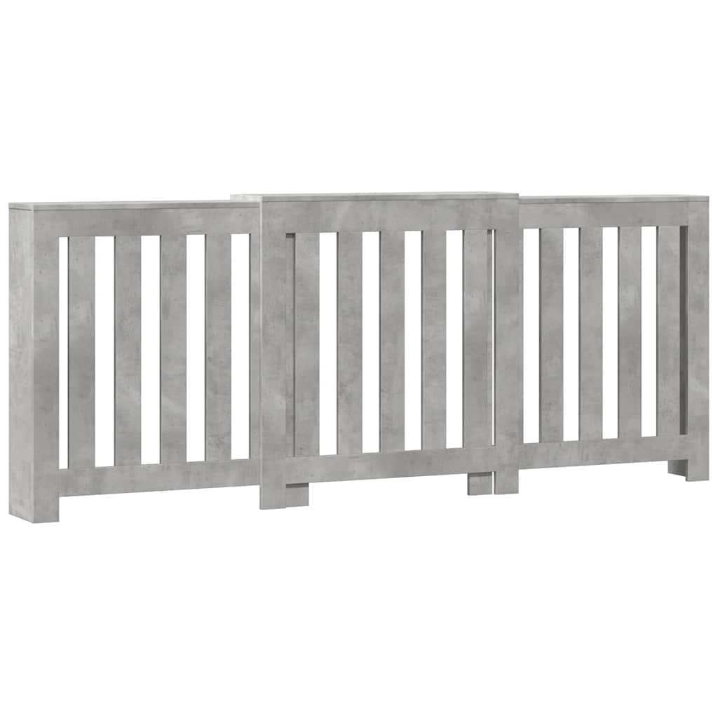 Cubierta de radiador madera gris hormigón 205x21,5x83,5 cm - comfortxl