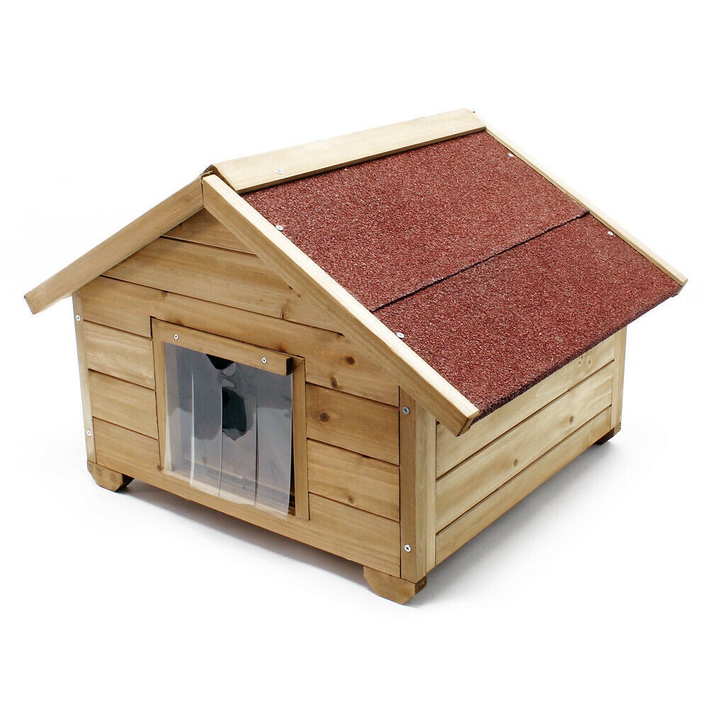 Casinha para gatos com isolamento térmico casinha de madeira resistente para gatos tamanho pequeno 16_000 16_0002659 - 2